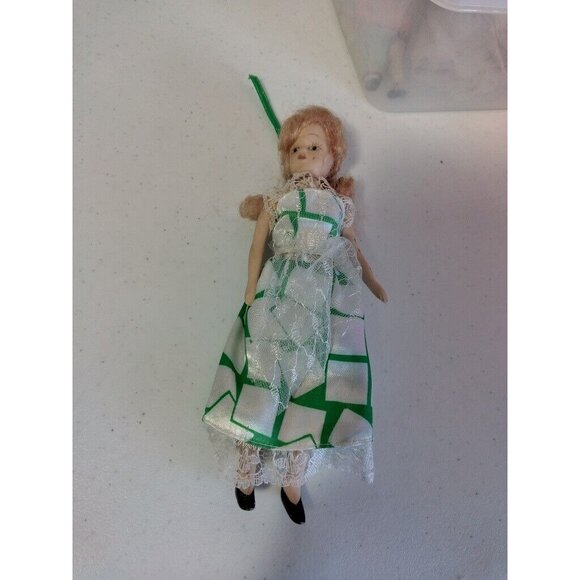 Vintage Dolls Mixed Doll Lot 5 Porcelain Flocked Gondlier Handmade Collectible - Picture 3 of 16